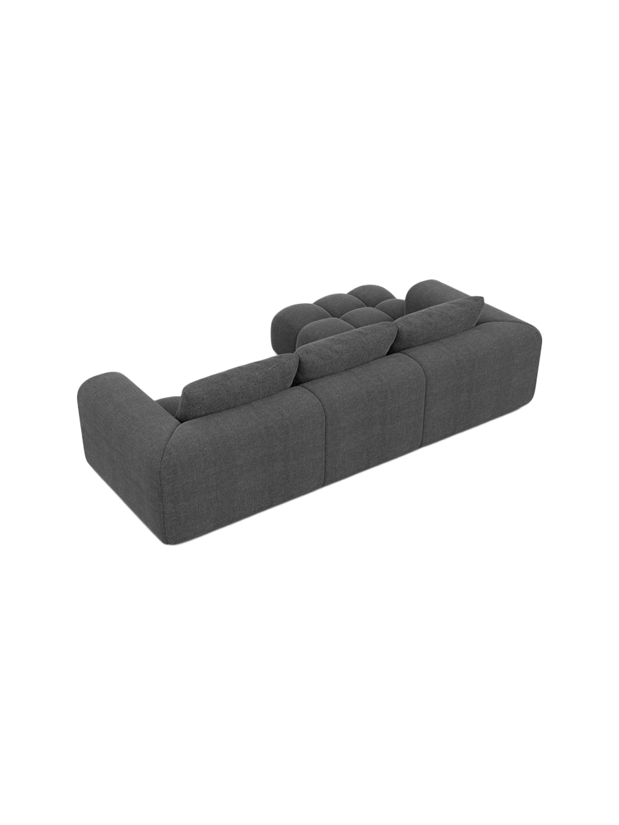 
4-Sitzer Design Ecksofa „Velina“ mit Strukturstoff-Bezug - Strukturstoff Anthrazit / Eckteil links