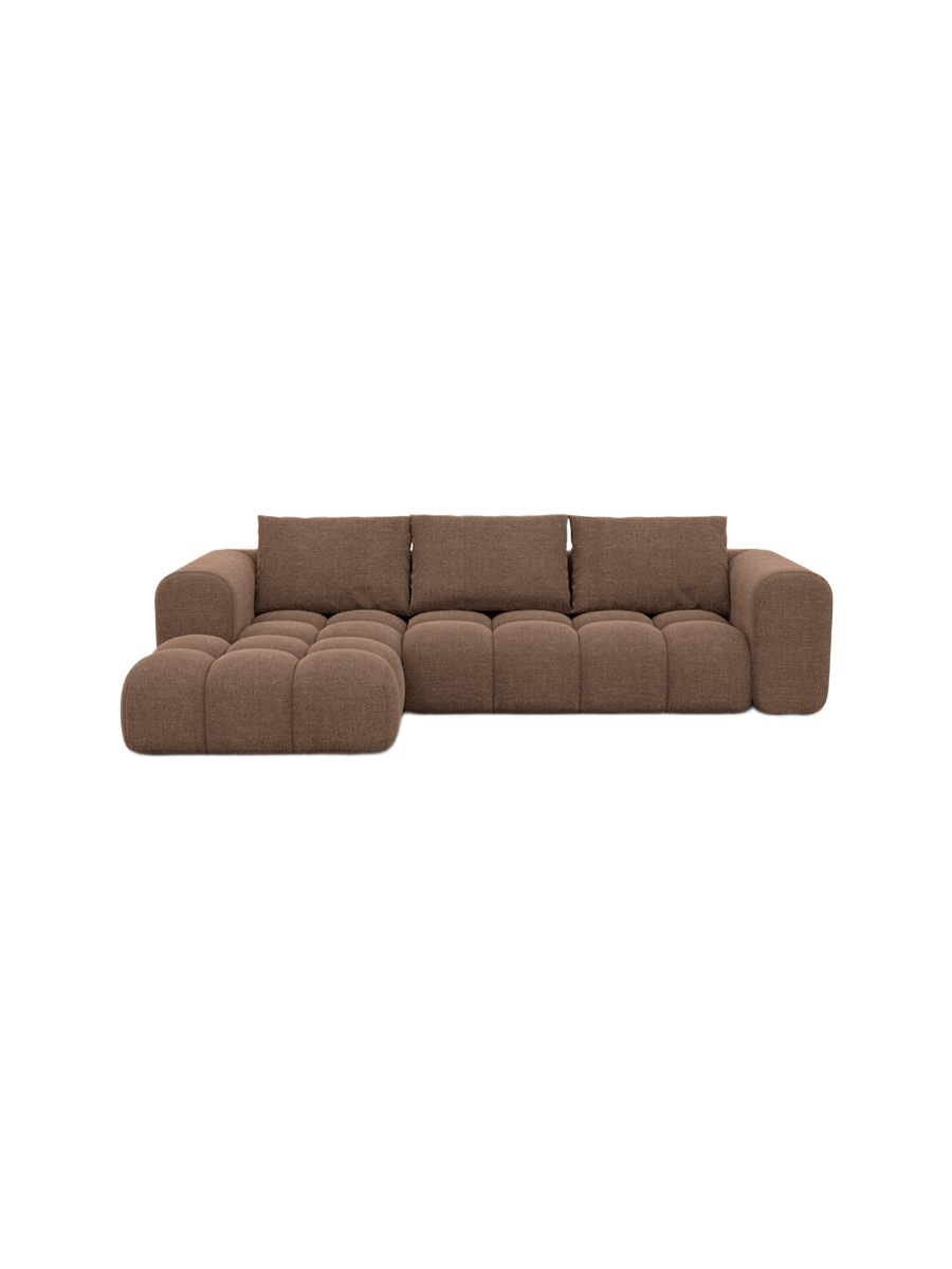 
4-Sitzer Design Ecksofa „Velina“ mit Strukturstoff-Bezug - Strukturstoff Anthrazit / Eckteil links