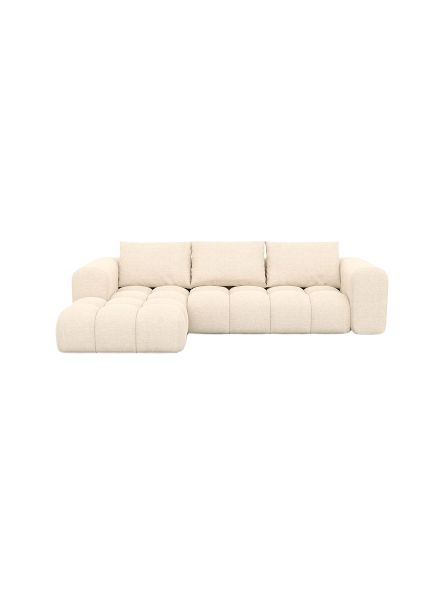 
4-Sitzer Design Ecksofa „Velina“ mit Strukturstoff-Bezug - Strukturstoff Anthrazit / Eckteil links