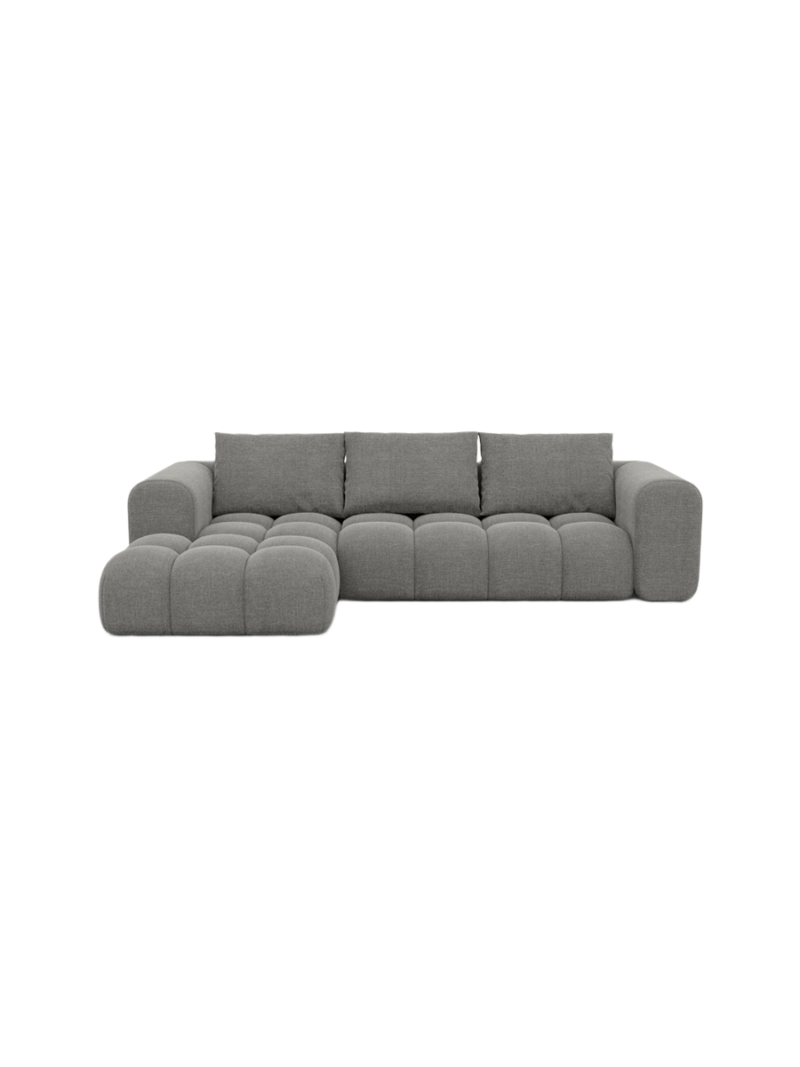 
4-Sitzer Design Ecksofa „Velina“ mit Strukturstoff-Bezug - Strukturstoff Anthrazit / Eckteil links