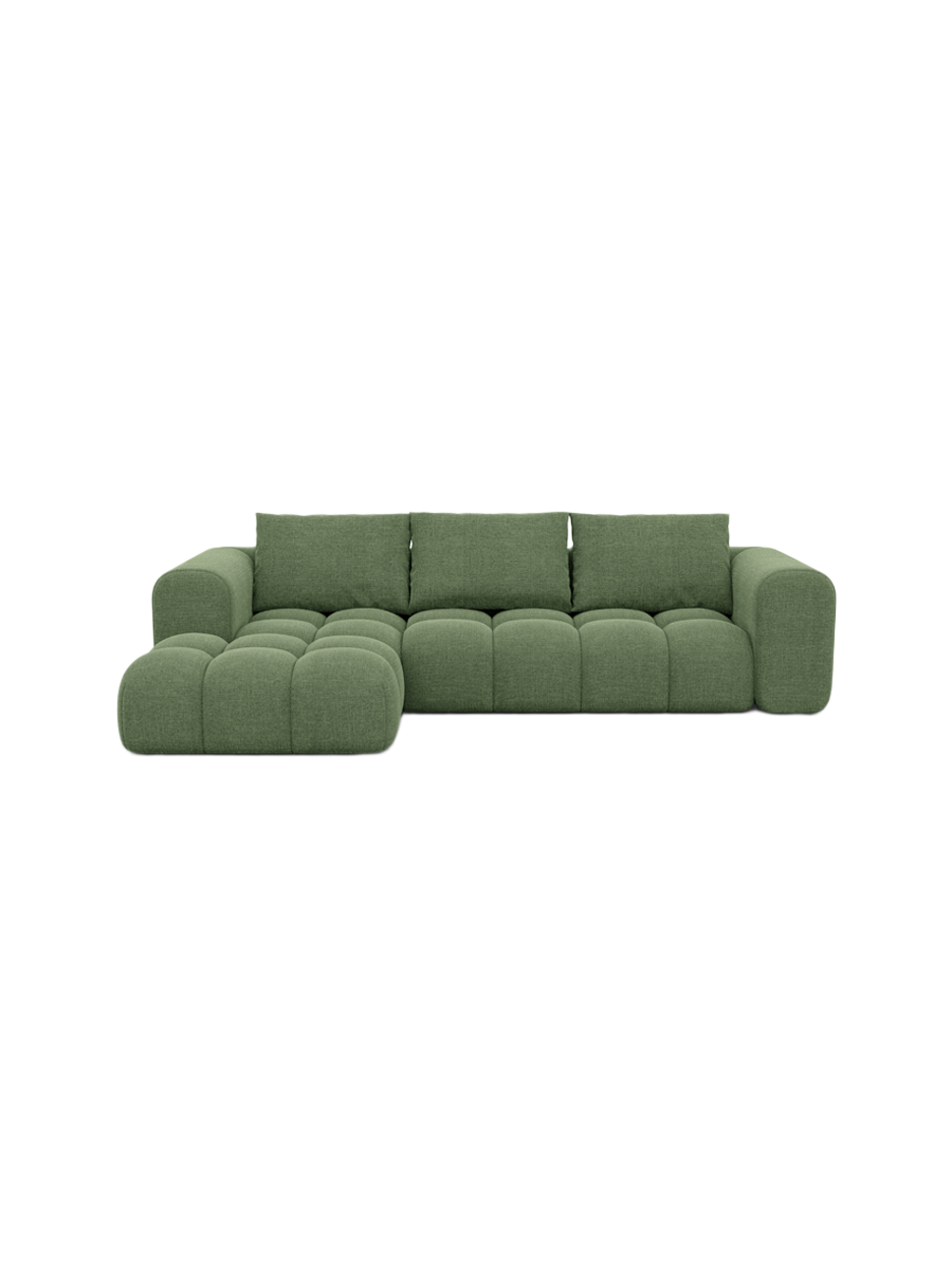 
4-Sitzer Design Ecksofa „Velina“ mit Strukturstoff-Bezug - Strukturstoff Anthrazit / Eckteil links