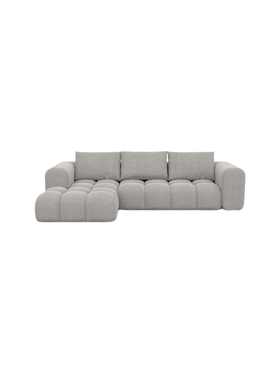 
4-Sitzer Design Ecksofa „Velina“ mit Strukturstoff-Bezug - Strukturstoff Anthrazit / Eckteil links