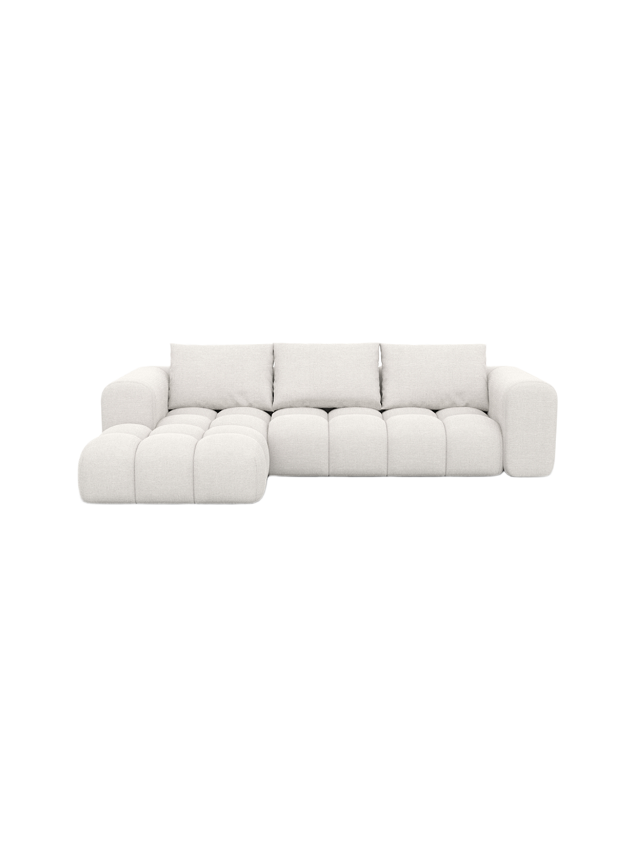 
4-Sitzer Design Ecksofa „Velina“ mit Strukturstoff-Bezug - Strukturstoff Anthrazit / Eckteil links