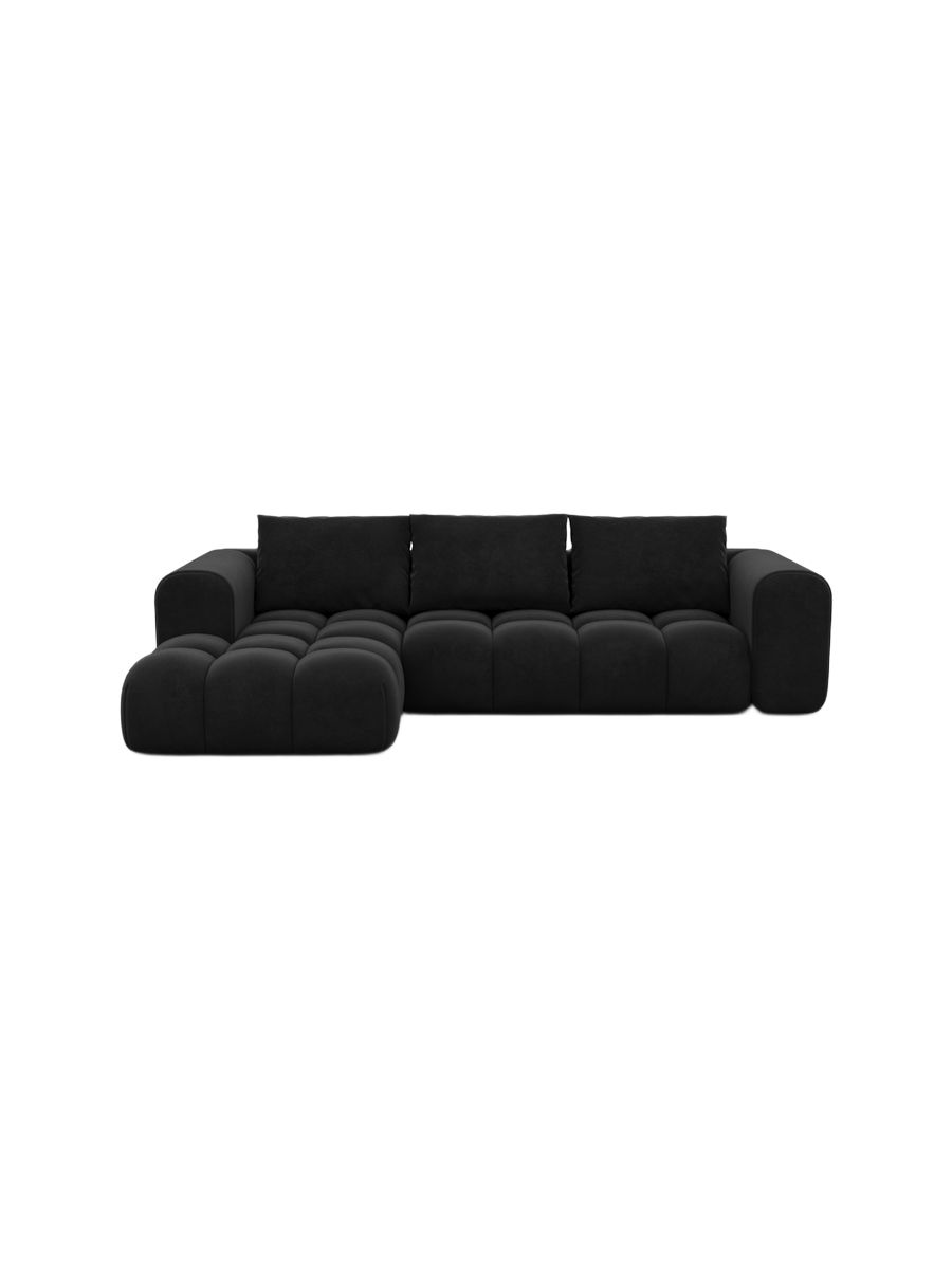 
4-Sitzer Design Ecksofas „Velina“ mit Samtbezug - Samtbezug Königsblau / Eckteil links