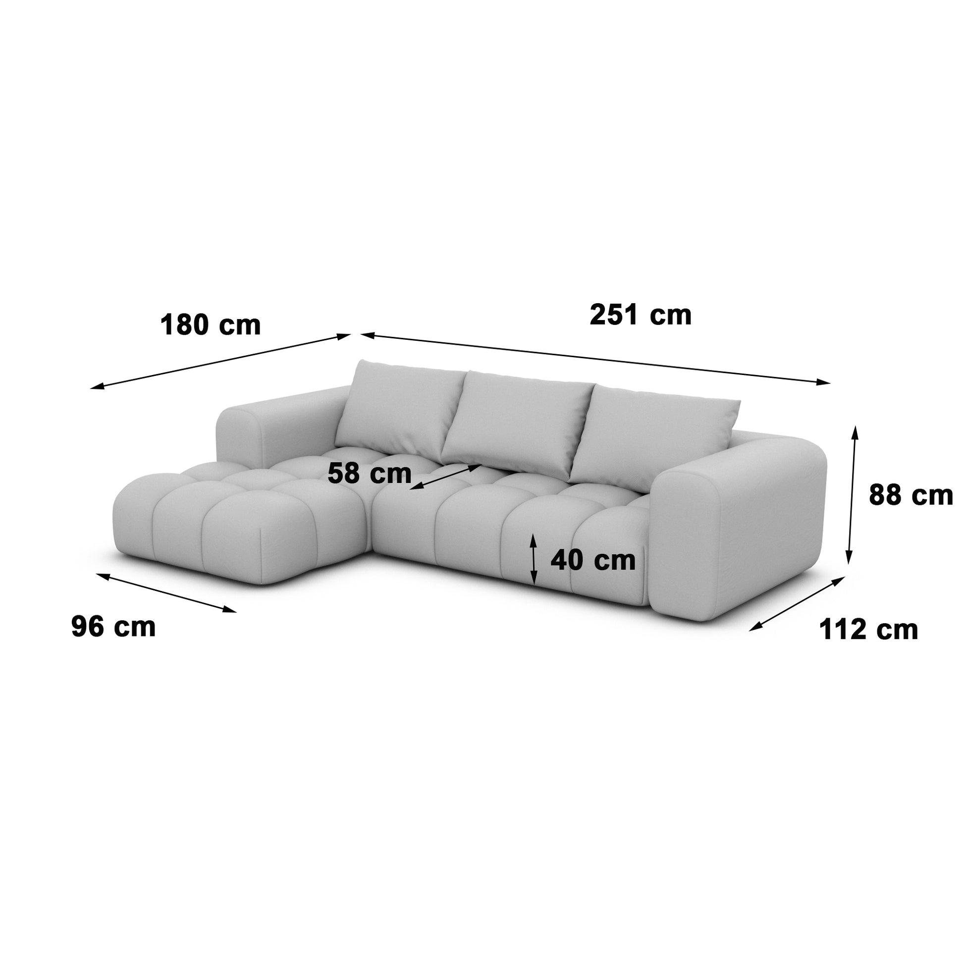 
4-Sitzer Design Ecksofas „Velina“ mit Samtbezug - Samtbezug Königsblau / Eckteil links
