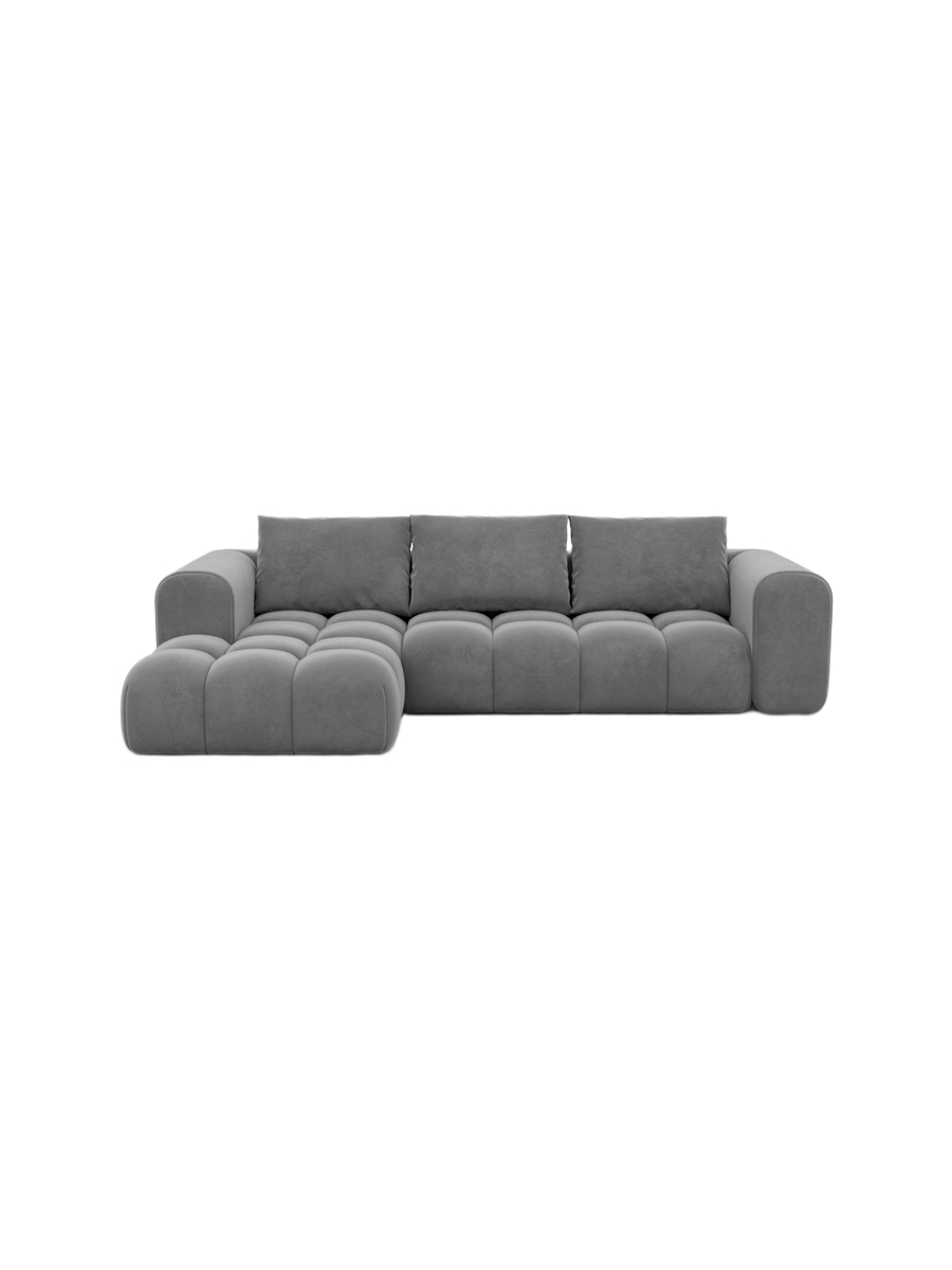 
4-Sitzer Design Ecksofas „Velina“ mit Samtbezug - Samtbezug Königsblau / Eckteil links