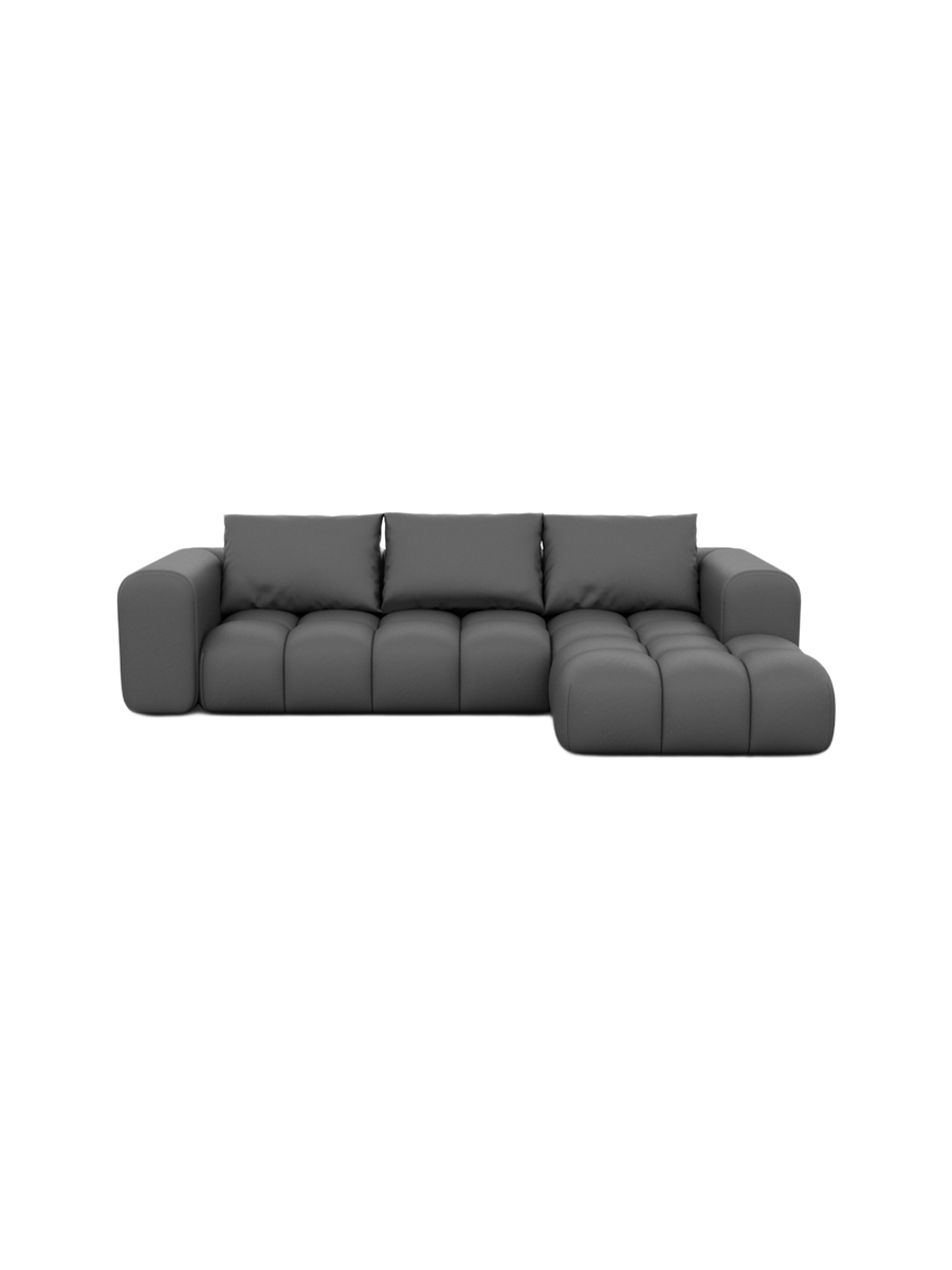 
4-Sitzer Design Echtleder Ecksofa „Velina“ - Echtleder Beige / Eckteil links