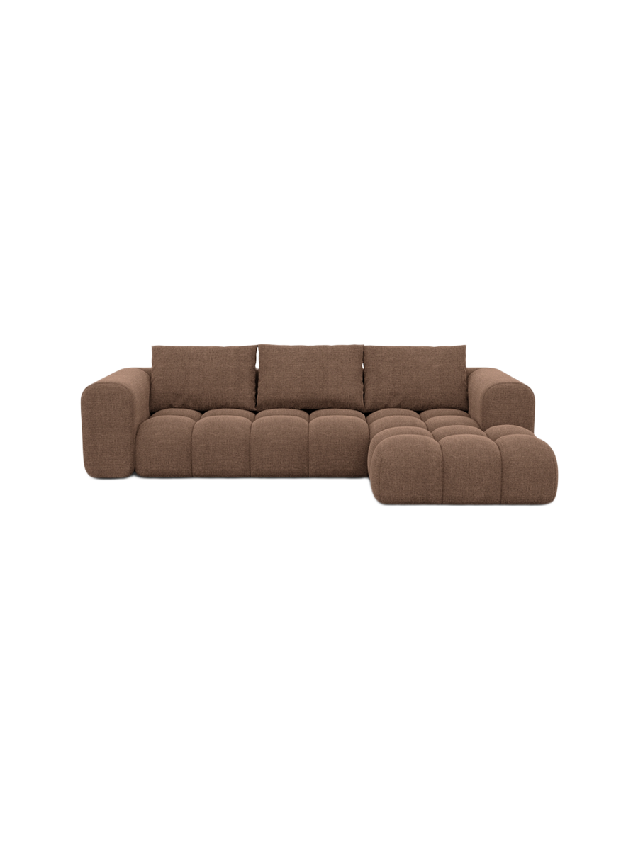
4-Sitzer Design Ecksofa „Velina“ mit Strukturstoff-Bezug - Strukturstoff Anthrazit / Eckteil links