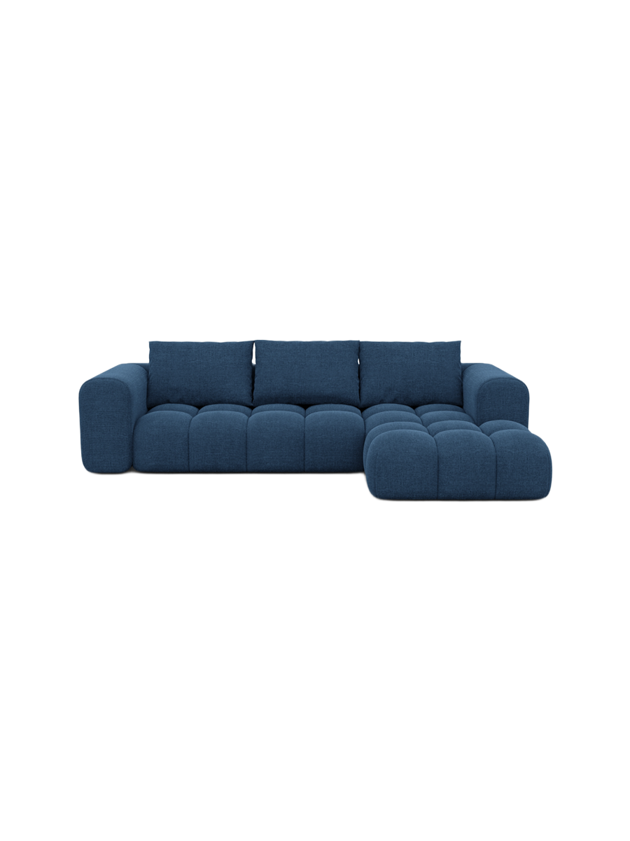 
4-Sitzer Design Ecksofa „Velina“ mit Strukturstoff-Bezug - Strukturstoff Anthrazit / Eckteil links