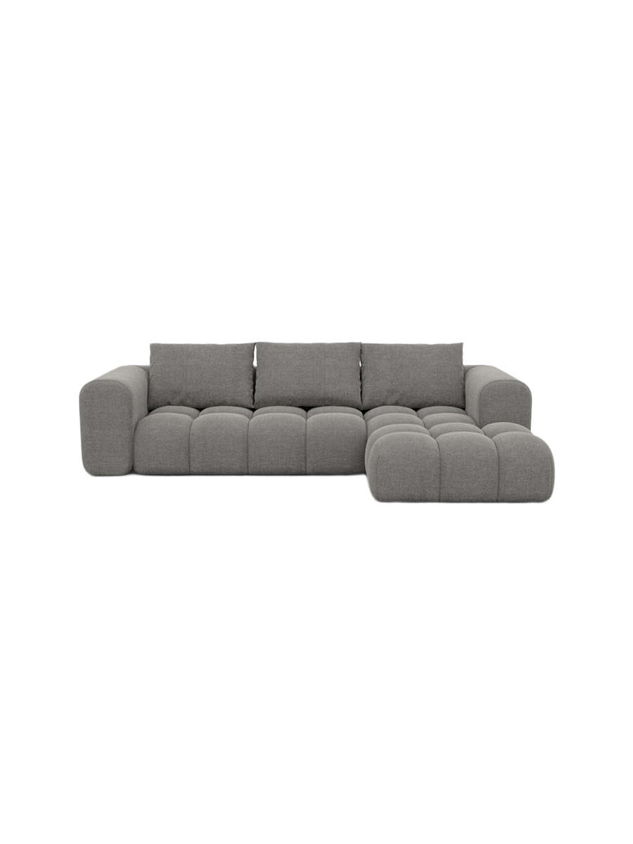 
4-Sitzer Design Ecksofa „Velina“ mit Strukturstoff-Bezug - Strukturstoff Anthrazit / Eckteil links