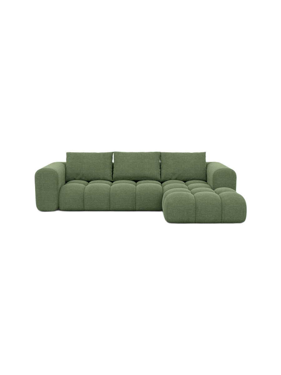 
4-Sitzer Design Ecksofa „Velina“ mit Strukturstoff-Bezug - Strukturstoff Anthrazit / Eckteil links