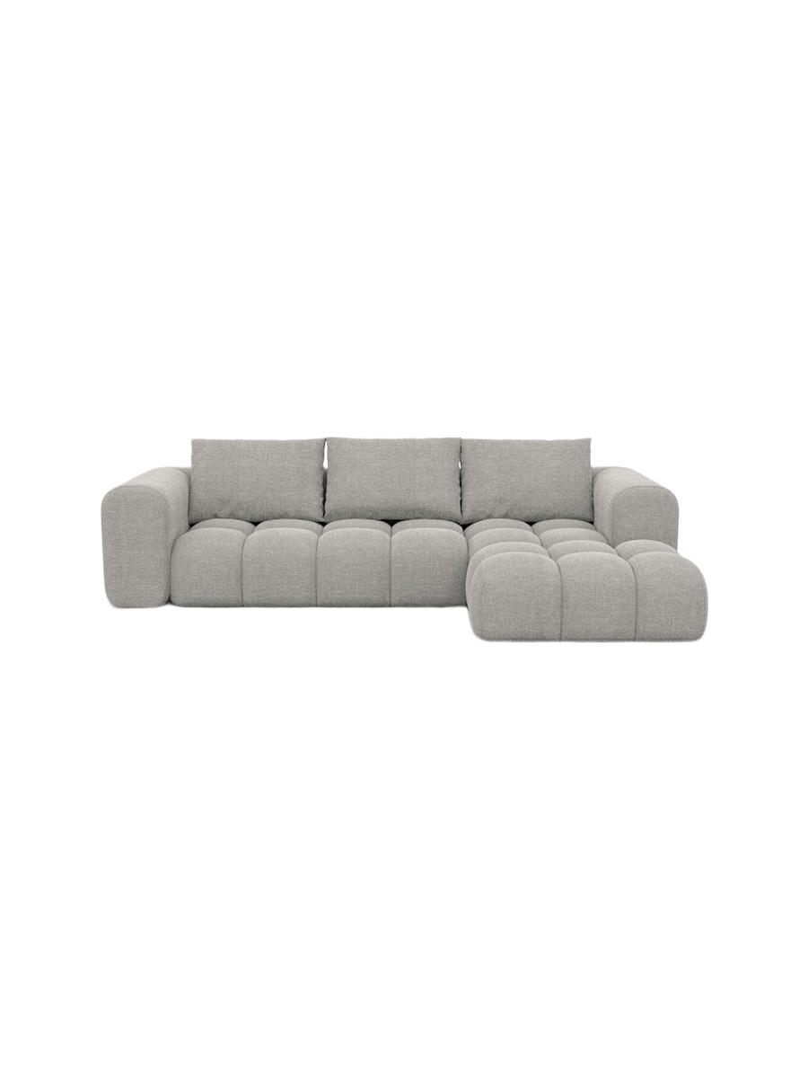 
4-Sitzer Design Ecksofa „Velina“ mit Strukturstoff-Bezug - Strukturstoff Anthrazit / Eckteil links