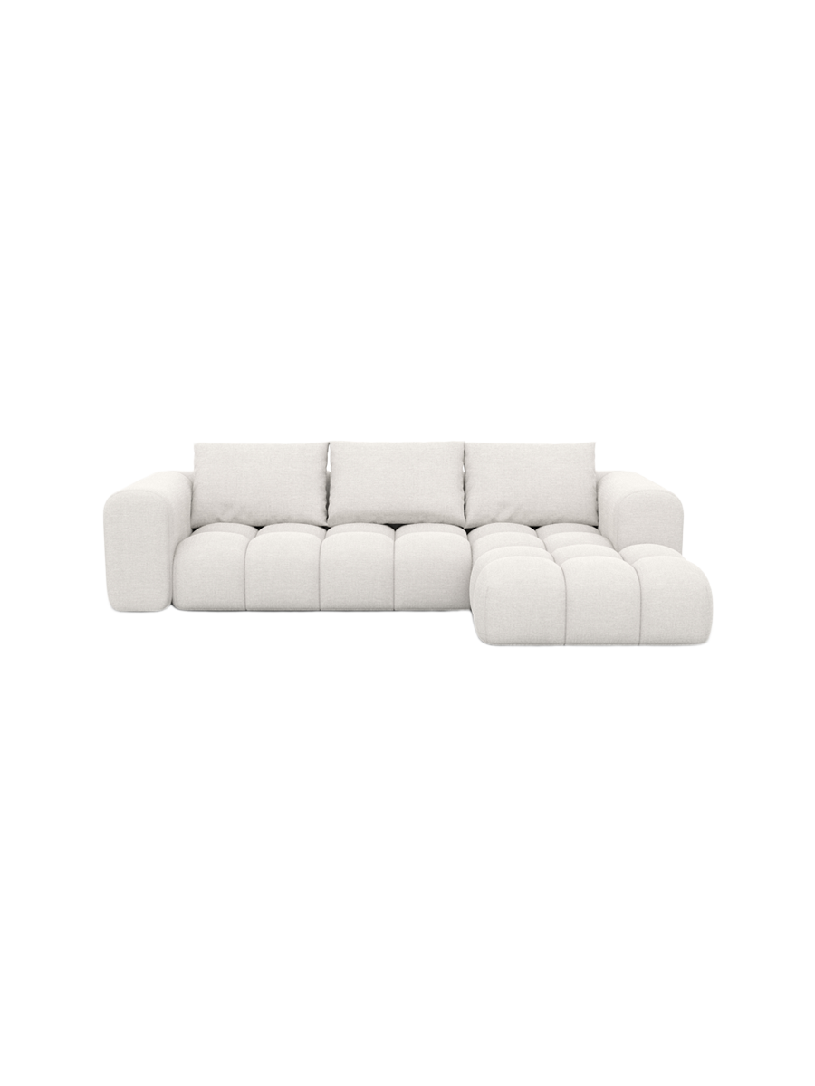 
4-Sitzer Design Ecksofa „Velina“ mit Strukturstoff-Bezug - Strukturstoff Anthrazit / Eckteil links