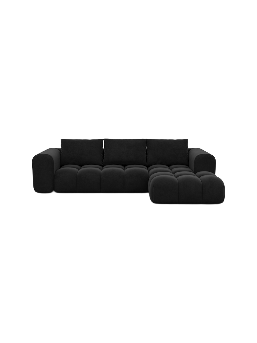 
4-Sitzer Design Ecksofas „Velina“ mit Samtbezug - Samtbezug Königsblau / Eckteil links