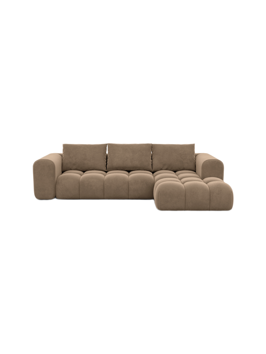 
4-Sitzer Design Ecksofas „Velina“ mit Samtbezug - Samtbezug Königsblau / Eckteil links