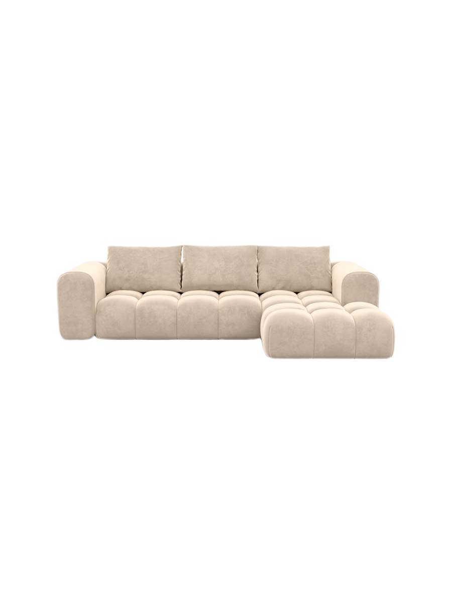
4-Sitzer Design Ecksofas „Velina“ mit Samtbezug - Samtbezug Königsblau / Eckteil links