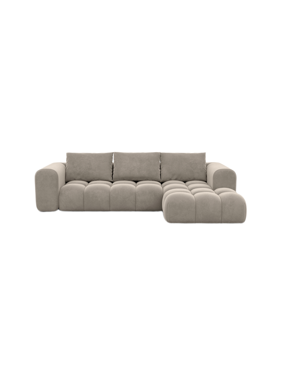 
4-Sitzer Design Ecksofas „Velina“ mit Samtbezug - Samtbezug Königsblau / Eckteil links