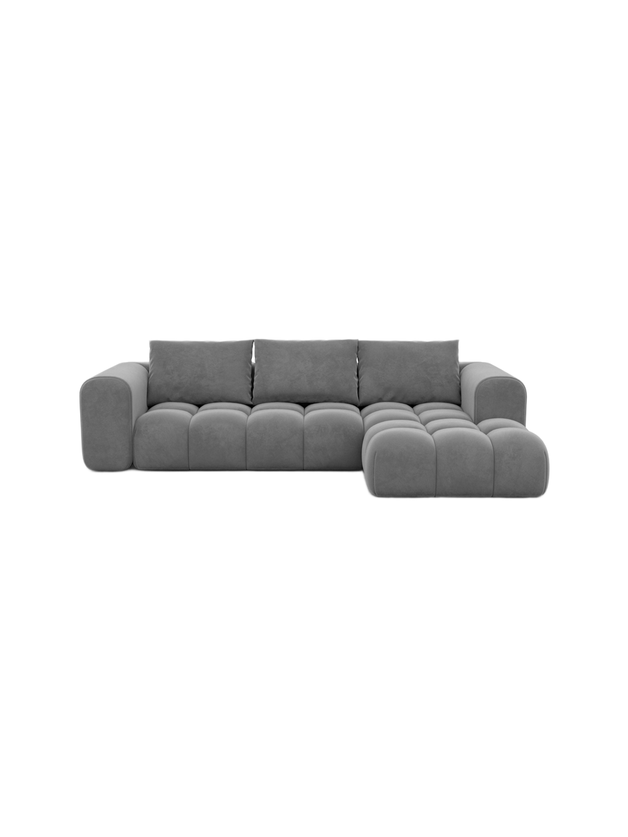 
4-Sitzer Design Ecksofas „Velina“ mit Samtbezug - Samtbezug Königsblau / Eckteil links