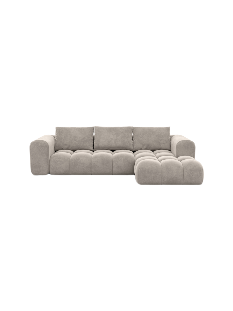 
4-Sitzer Design Ecksofas „Velina“ mit Samtbezug - Samtbezug Königsblau / Eckteil links