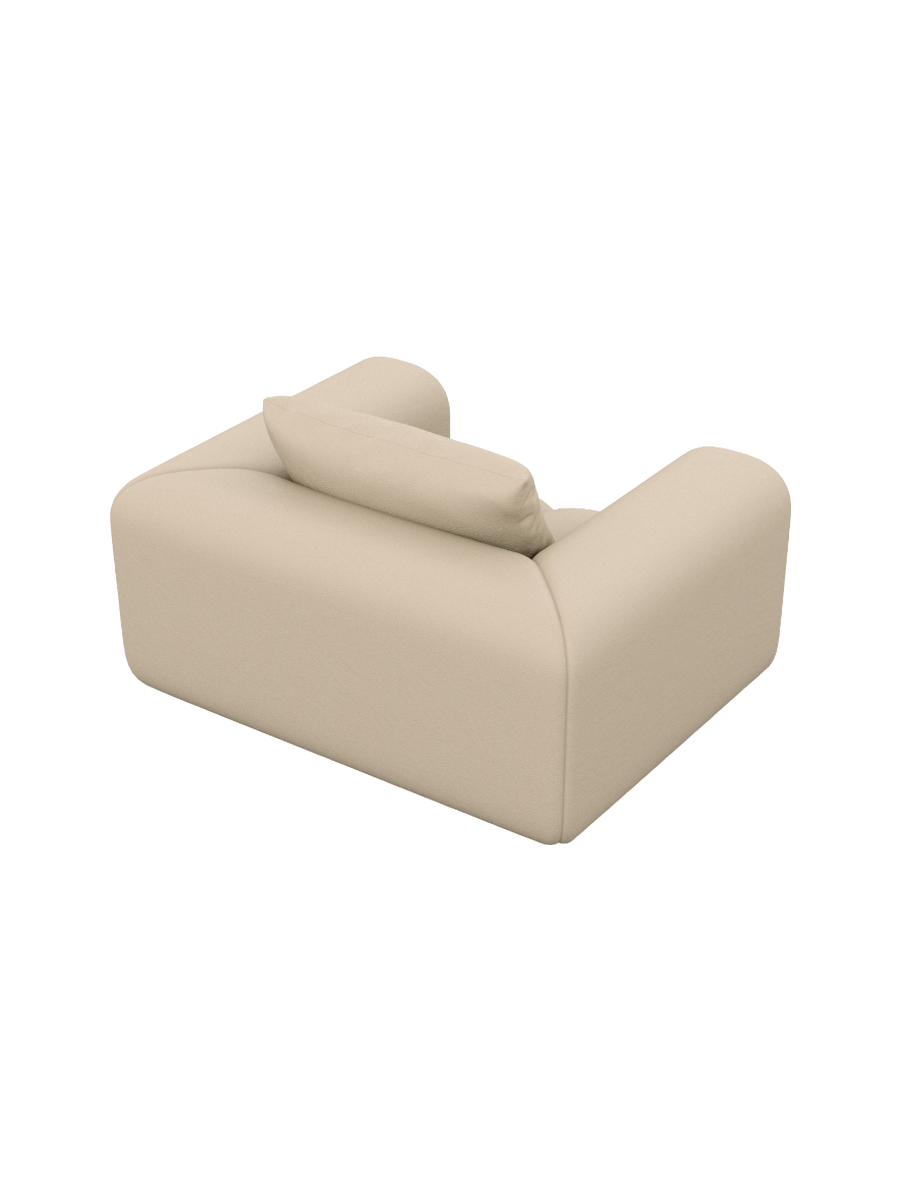 
Design Echtleder Loungesessel „Velina“ - Echtleder Beige