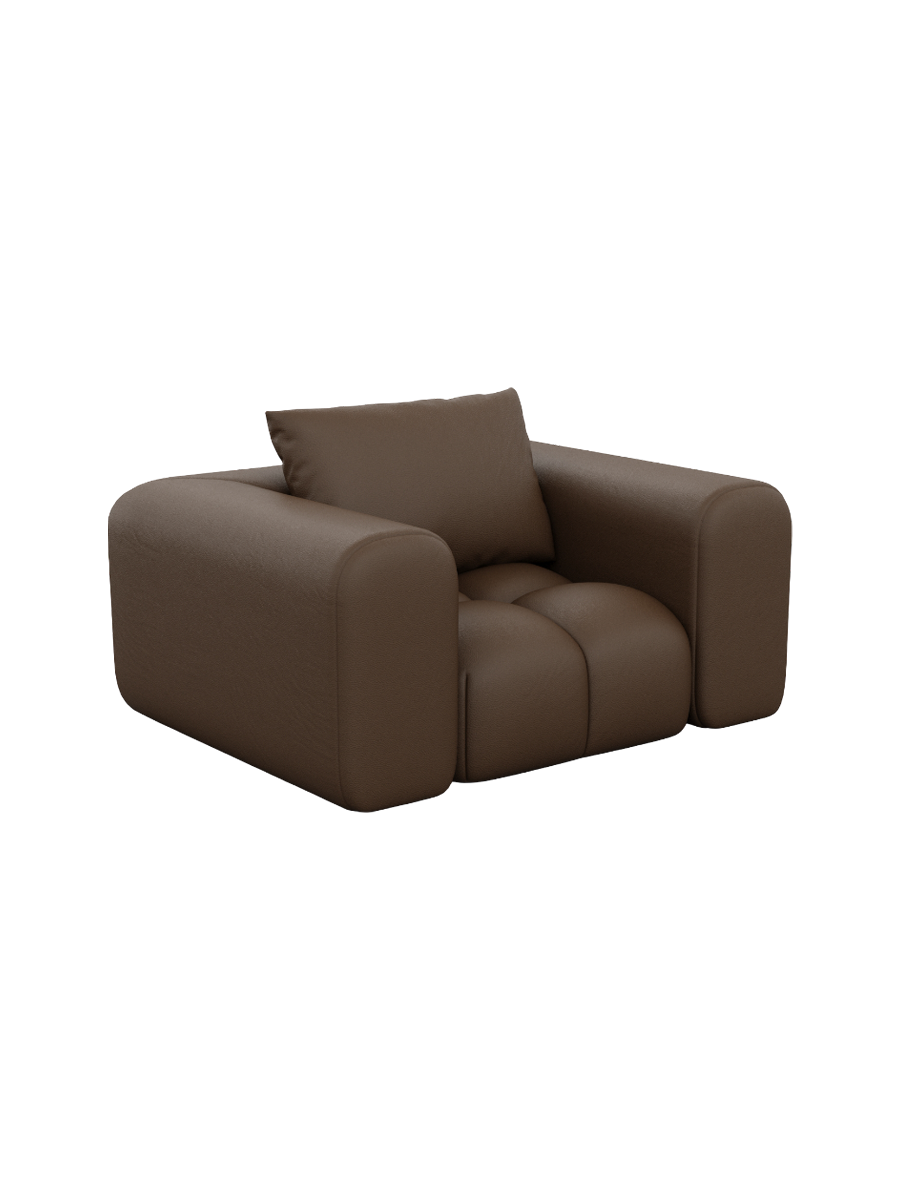 
Design Echtleder Loungesessel „Velina“ - Echtleder Beige