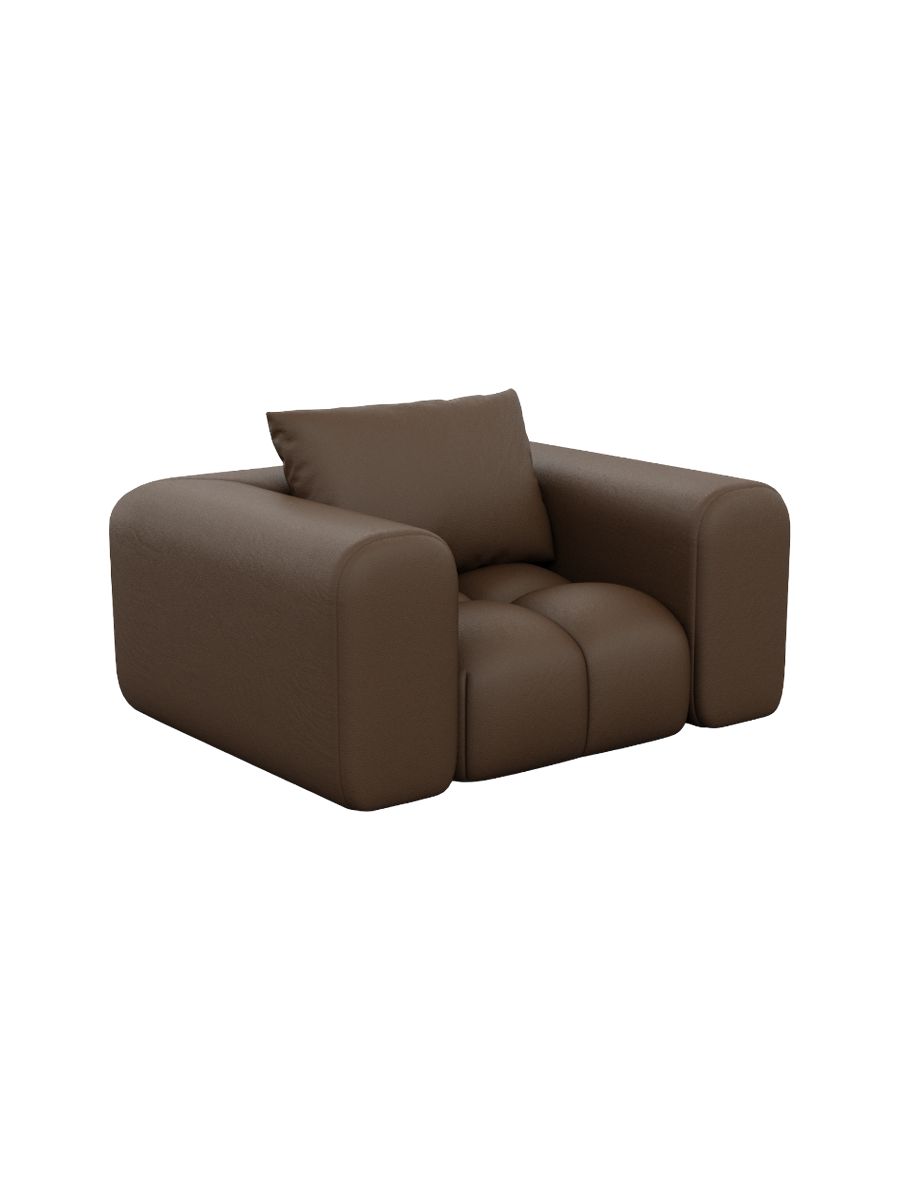 
Design Echtleder Loungesessel „Velina“ - Echtleder Beige