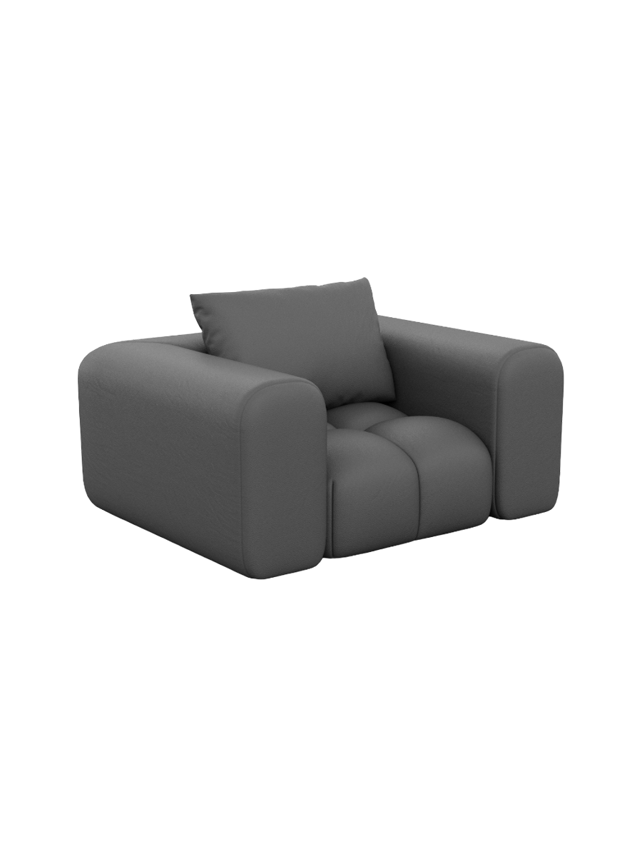 
Design Echtleder Loungesessel „Velina“ - Echtleder Beige
