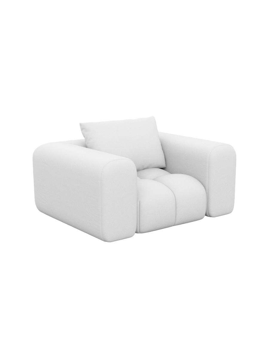
Design Echtleder Loungesessel „Velina“ - Echtleder Beige