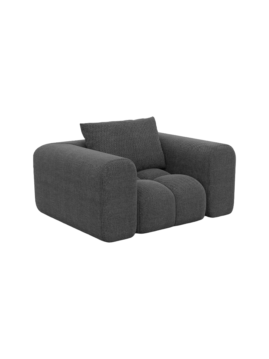 
Design Loungesessel „Velina“ mit Strukturstoff-Bezug - Strukturstoff Anthrazit