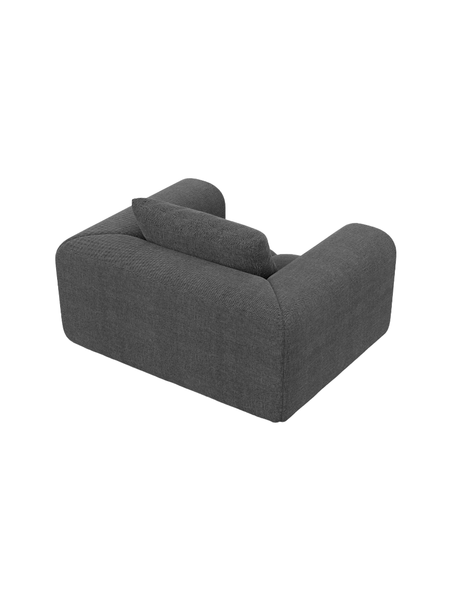 
Design Loungesessel „Velina“ mit Strukturstoff-Bezug - Strukturstoff Anthrazit