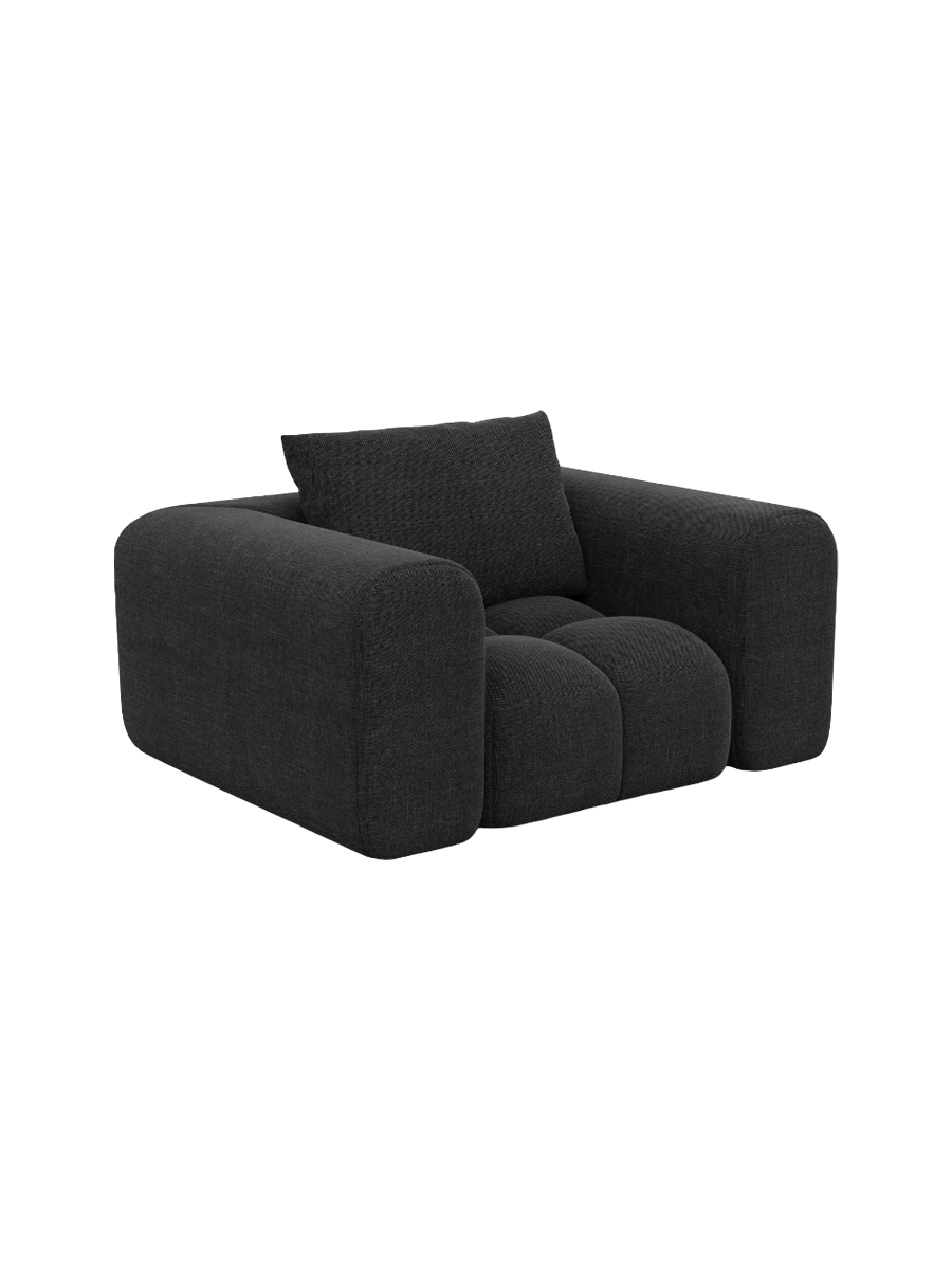
Design Loungesessel „Velina“ mit Strukturstoff-Bezug - Strukturstoff Anthrazit