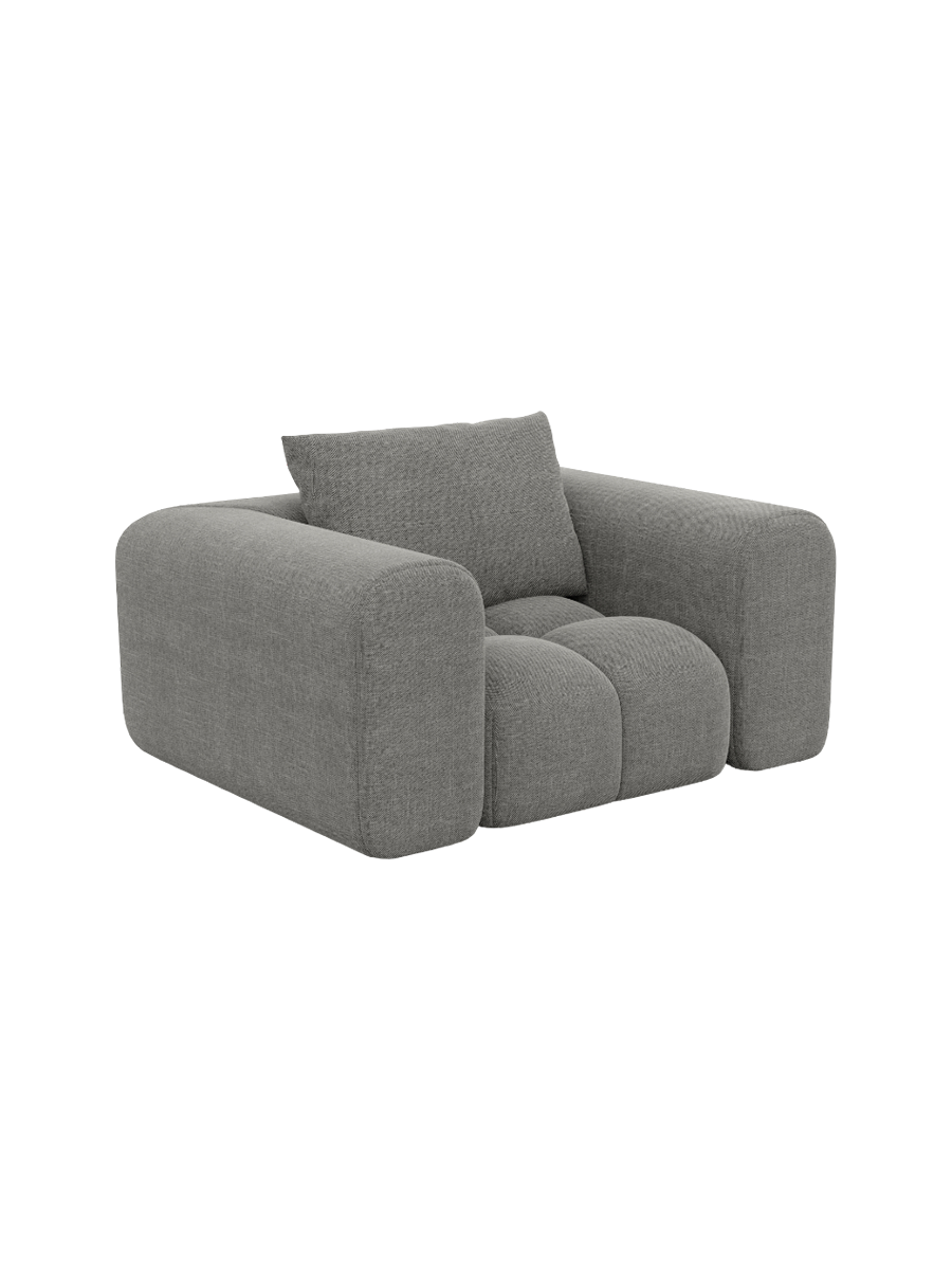 
Design Loungesessel „Velina“ mit Strukturstoff-Bezug - Strukturstoff Anthrazit