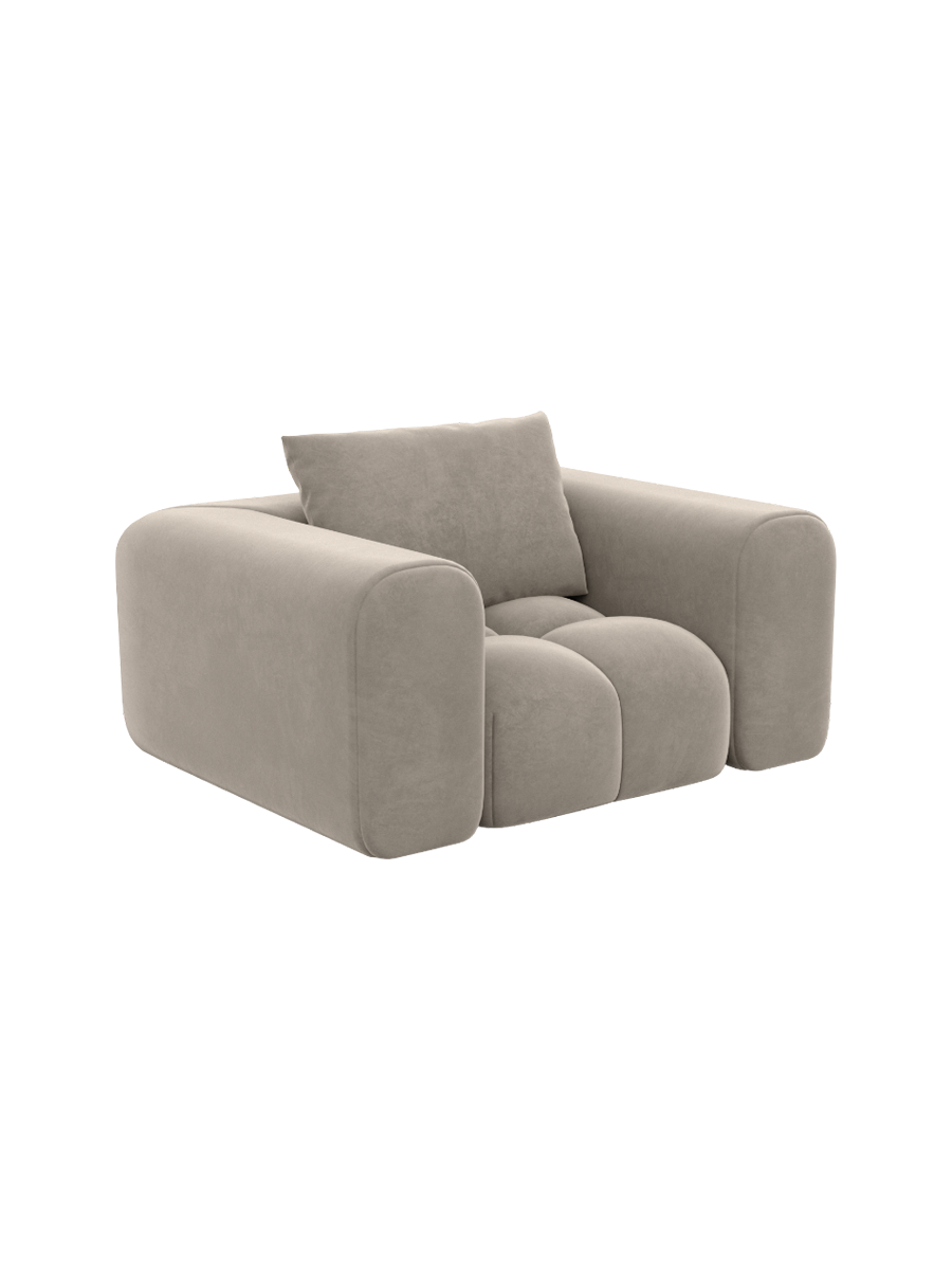 
Design Loungesessel „Velina“ mit Samtbezug - Samtbezug Königsblau