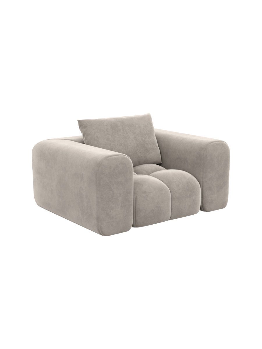 
Design Loungesessel „Velina“ mit Samtbezug - Samtbezug Königsblau