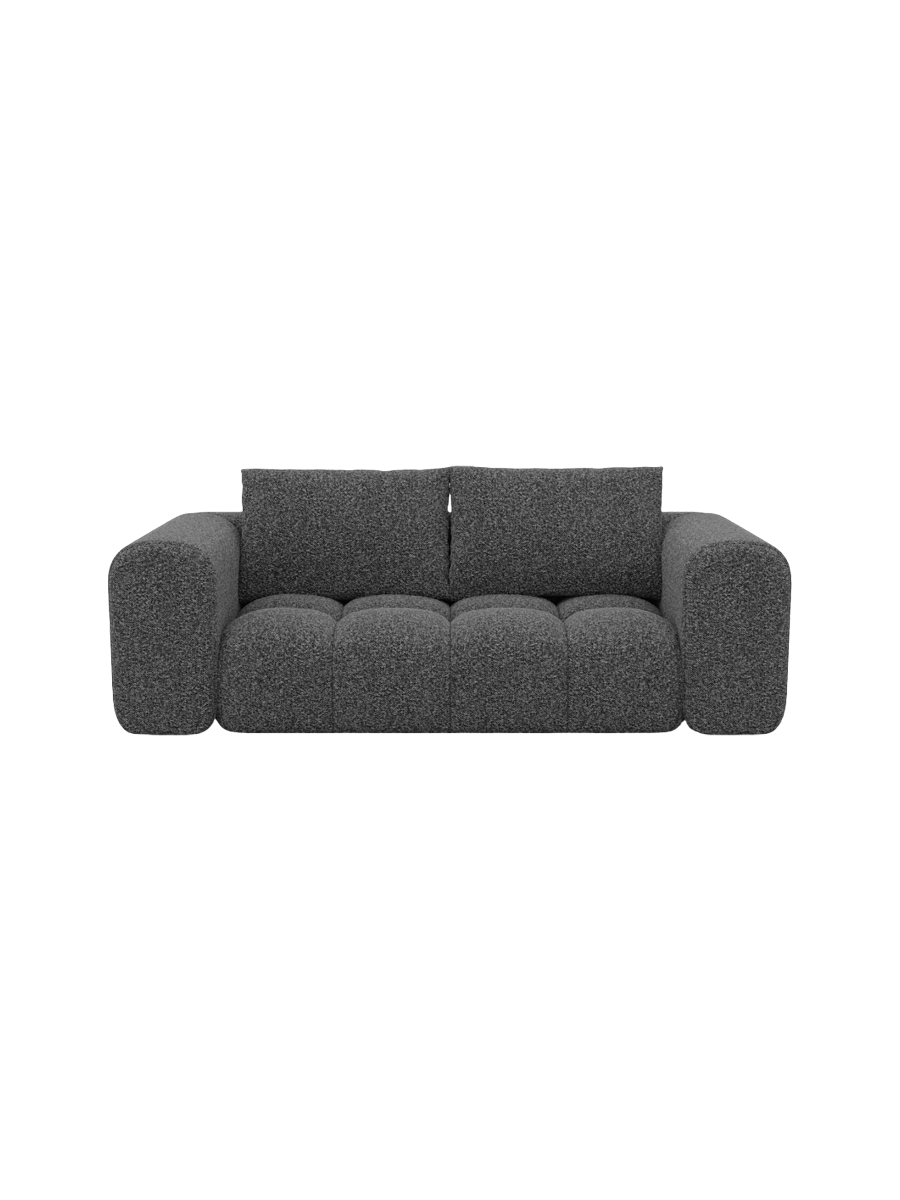 
2-Sitzer Design Sofa „Velina“ mit Bouclé-Bezug - Bouclé Graphit