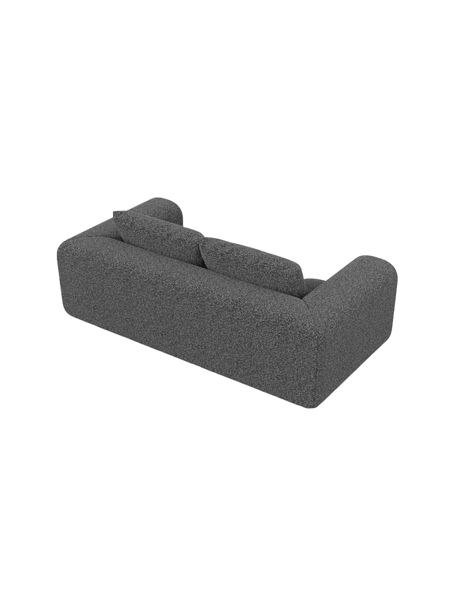 
2-Sitzer Design Sofa „Velina“ mit Bouclé-Bezug - Bouclé Graphit