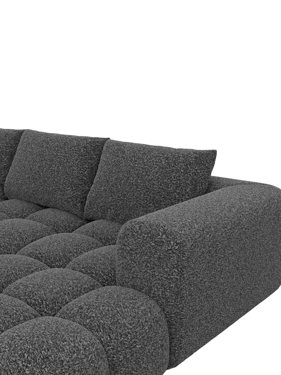 
2-Sitzer Design Sofa „Velina“ mit Bouclé-Bezug - Bouclé Graphit