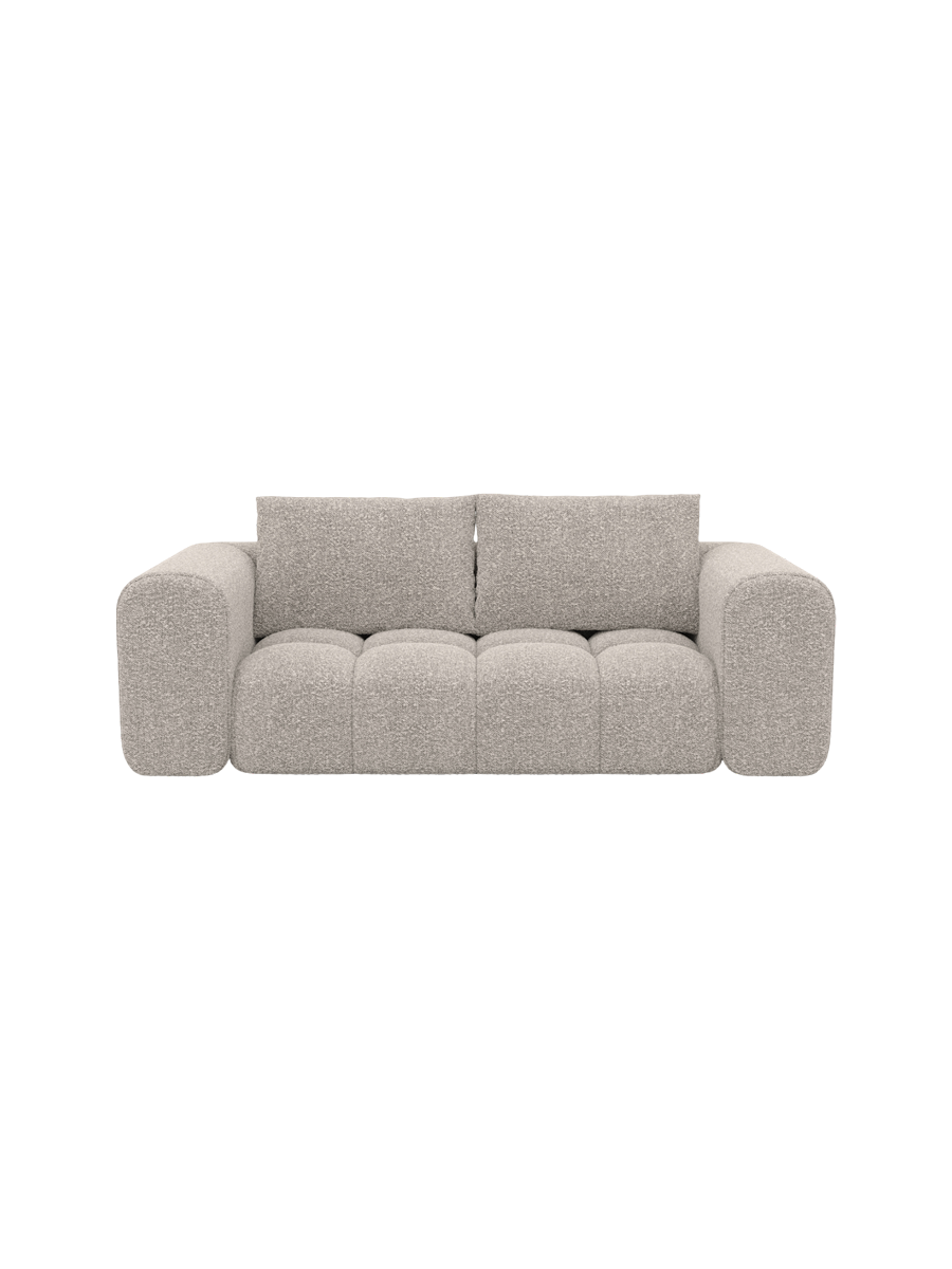 
2-Sitzer Design Sofa „Velina“ mit Bouclé-Bezug - Bouclé Graphit