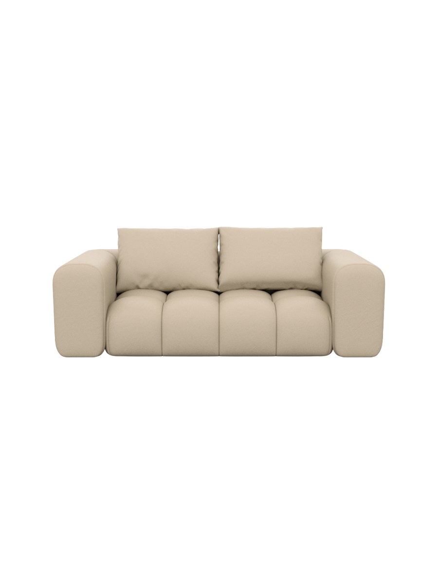 
2-Sitzer Design Echtleder Sofa „Velina“ - Echtleder Beige