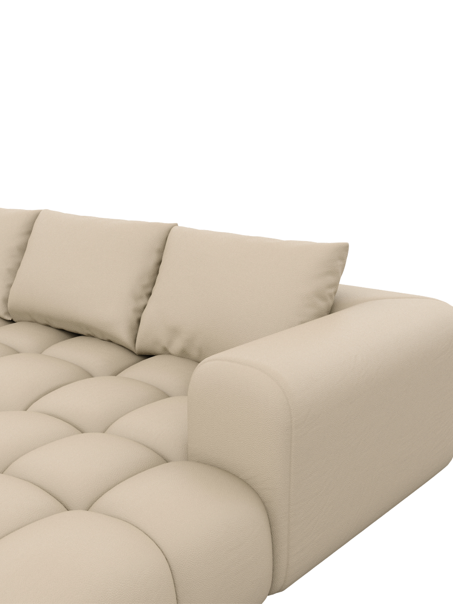 
2-Sitzer Design Echtleder Sofa „Velina“ - Echtleder Beige