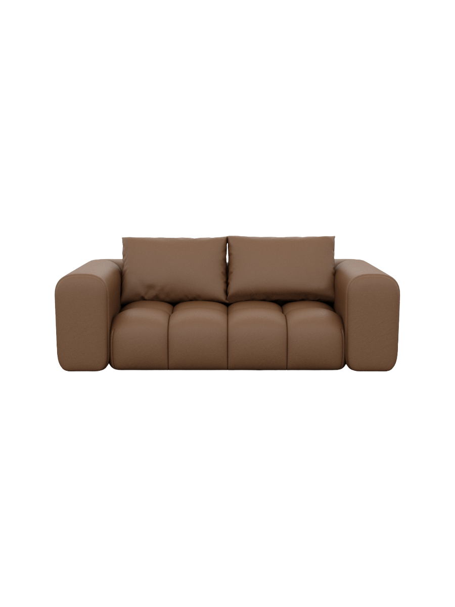 
2-Sitzer Design Echtleder Sofa „Velina“ - Echtleder Beige