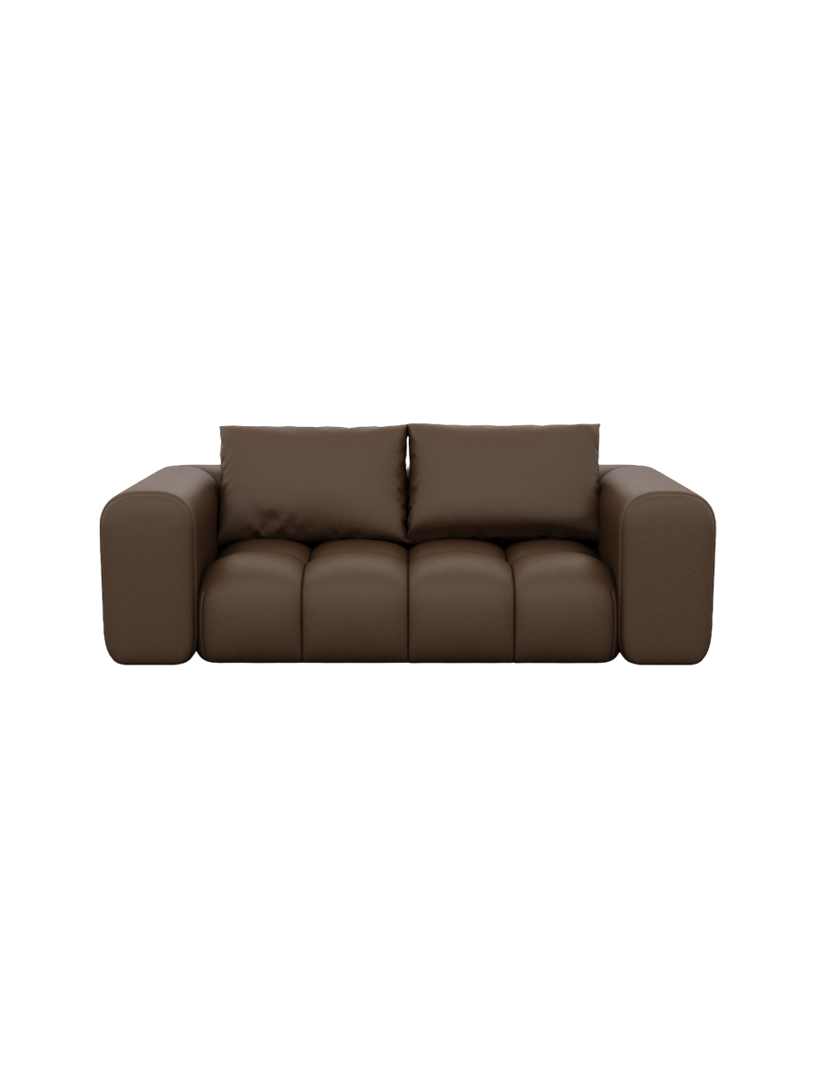 
2-Sitzer Design Echtleder Sofa „Velina“ - Echtleder Beige