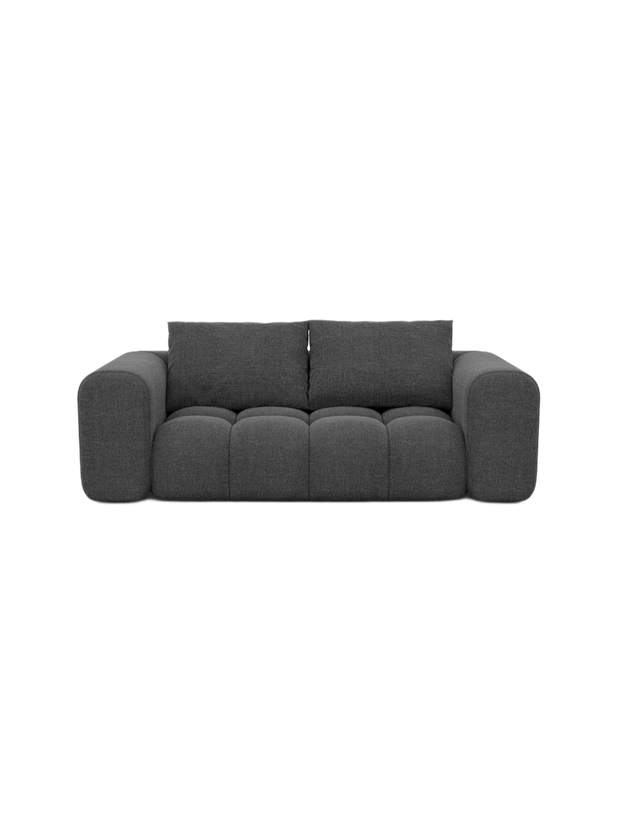 
2-Sitzer Design Sofa „Velina“ mit Strukturstoff-Bezug - Strukturstoff Anthrazit