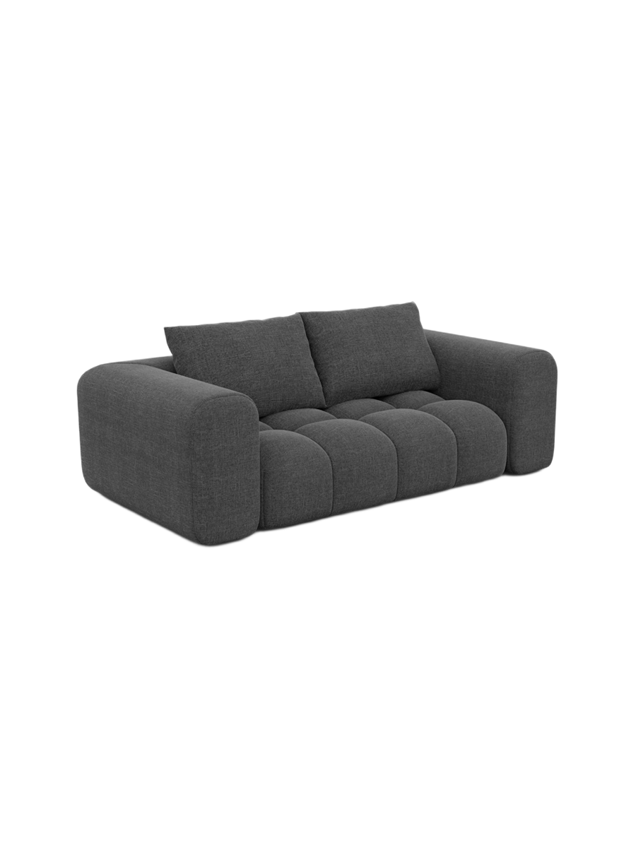
2-Sitzer Design Sofa „Velina“ mit Strukturstoff-Bezug - Strukturstoff Anthrazit