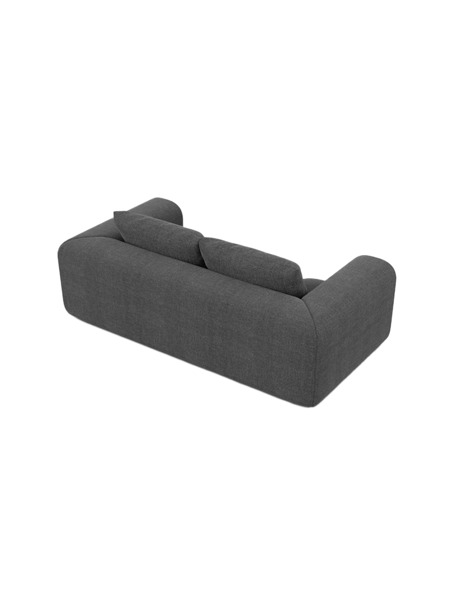 
2-Sitzer Design Sofa „Velina“ mit Strukturstoff-Bezug - Strukturstoff Anthrazit