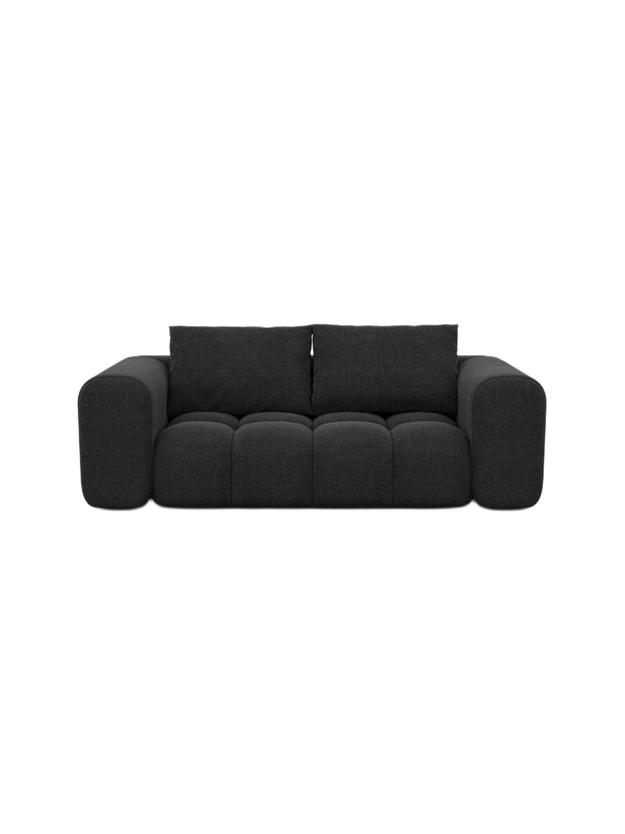 
2-Sitzer Design Sofa „Velina“ mit Strukturstoff-Bezug - Strukturstoff Anthrazit