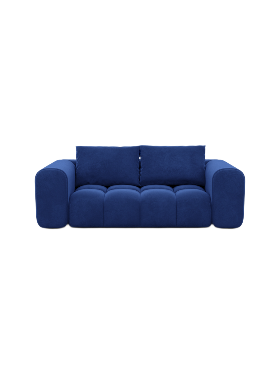 
2-Sitzer Design Sofa „Velina“ mit Samtbezug - Samtbezug Königsblau