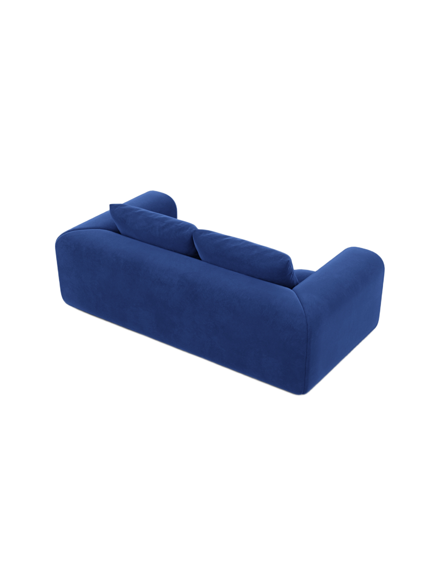 
2-Sitzer Design Sofa „Velina“ mit Samtbezug - Samtbezug Königsblau