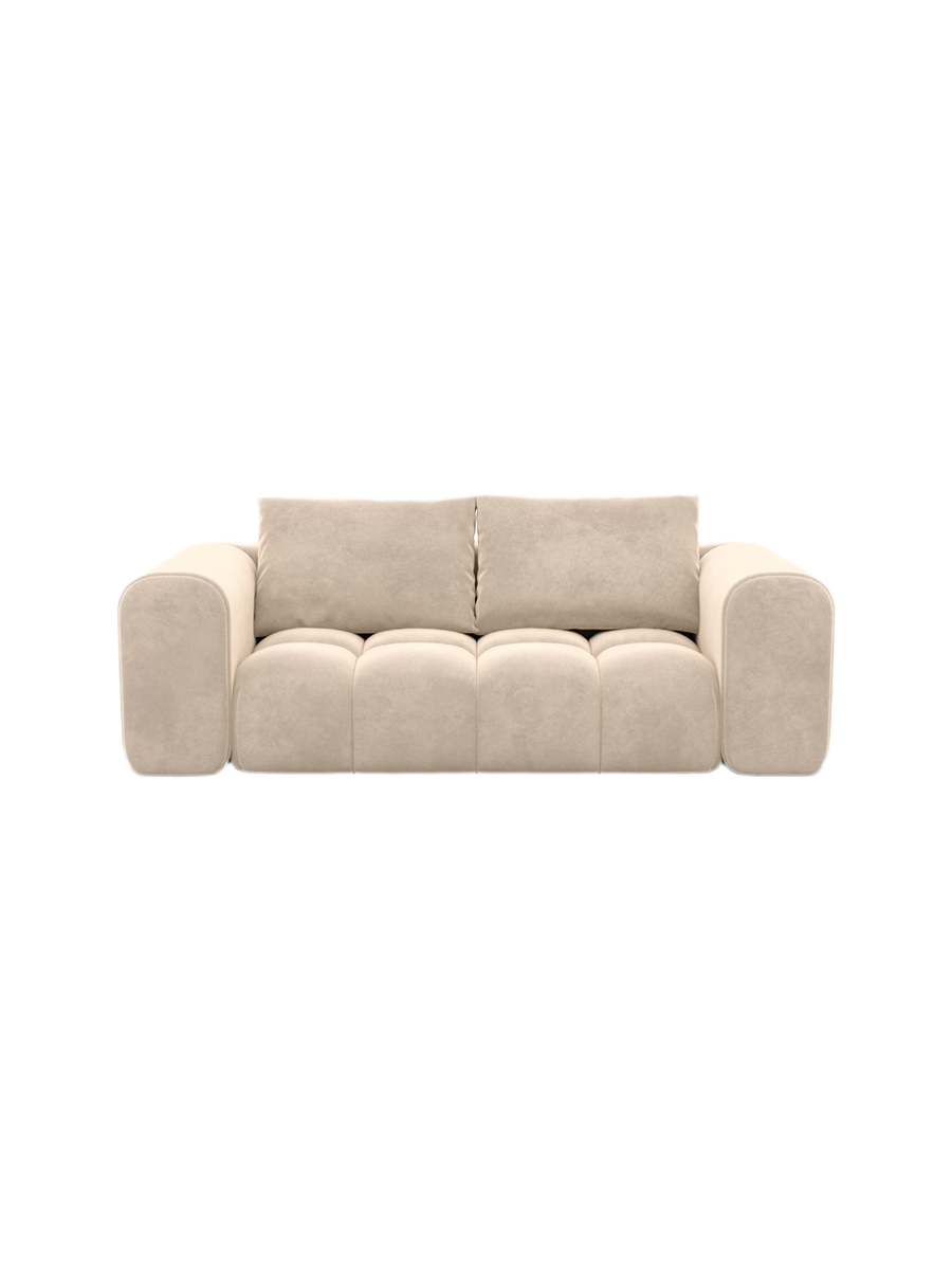 
2-Sitzer Design Sofa „Velina“ mit Samtbezug - Samtbezug Königsblau