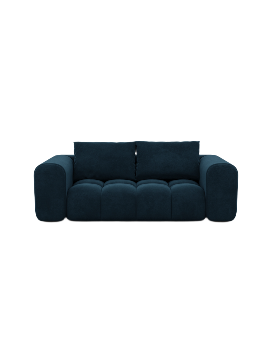 
2-Sitzer Design Sofa „Velina“ mit Samtbezug - Samtbezug Königsblau